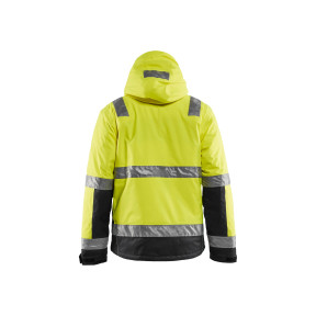Winterjas hoge-zichtbaarheid stretch 2D Fluorgeel/Zwart - Blaklader