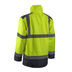 Parka pluie HV Kazan jaune et marine - Coverguard