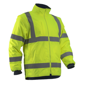 Parka pluie polaire HV Kazan jaune et marine - Coverguard