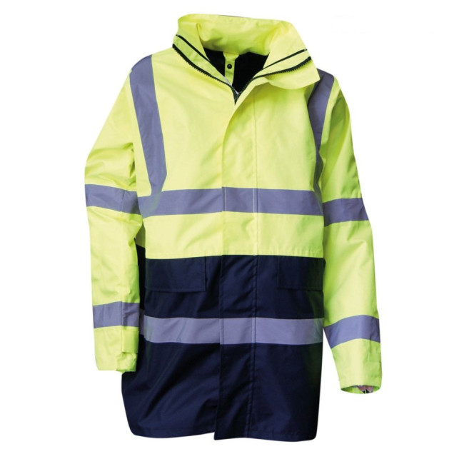4-in-1 Warnschutzparka Neongelb/Marine - PREVENTION - LMA