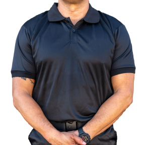 Polo cooldry czarne jednolite - Patrol