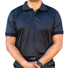 Polo cooldry czarne jednolite - Patrol