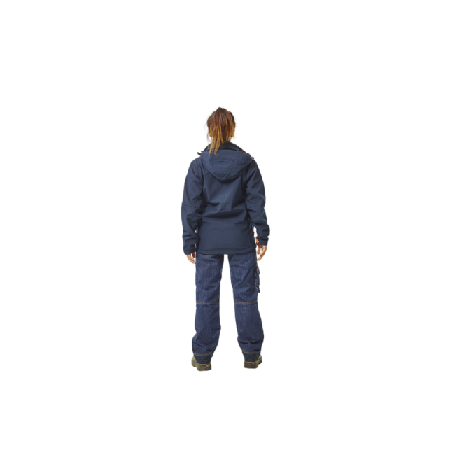 Wasserdichte Softshell-Jacke mit Kapuze in Marineblau - HEROCK