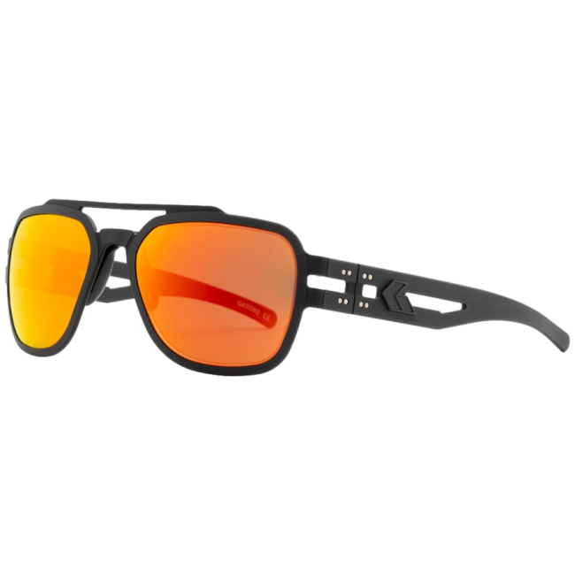Okulary Stark Matte Blackout z polaryzowanymi soczewkami pomarańczowymi - Gatorz
