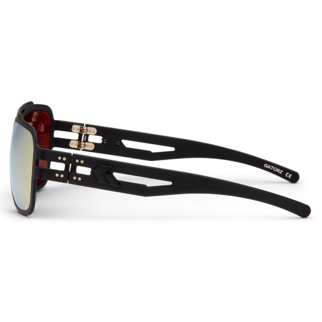 Lunettes Stark Matte Blackout avec verres polarisés miroir or - Gatorz