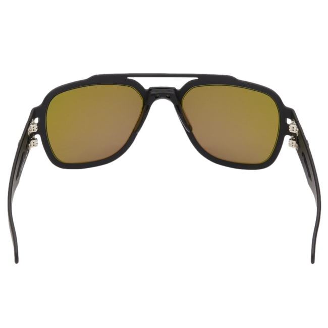 Okulary Stark Matte Blackout z polaryzowanymi soczewkami lustrzanymi zielonymi - Gatorz