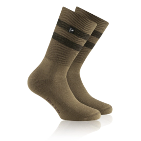 Sokken fiber light super kaki met strepen - Rohner