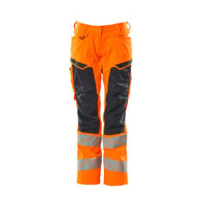 Broek met kniebeschermers zakken ACCELERATE Oranje/Marine - Mascot