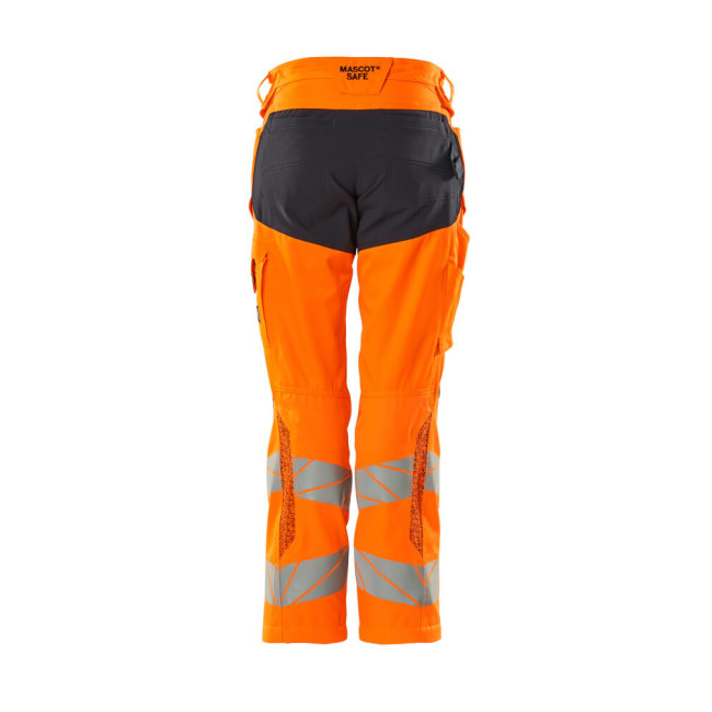 Broek met kniebeschermers zakken ACCELERATE Oranje/Marine - Mascot