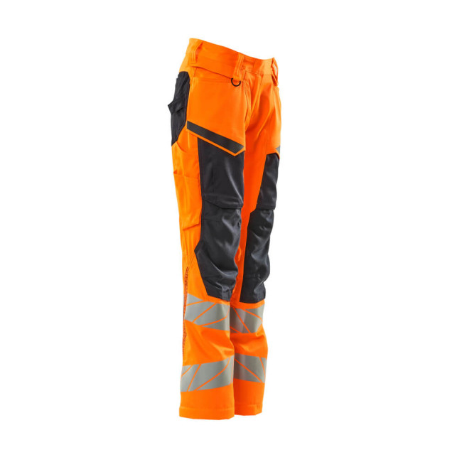 Pantalon avec poches genouillères ACCELERATE Orange/Marine - Mascot
