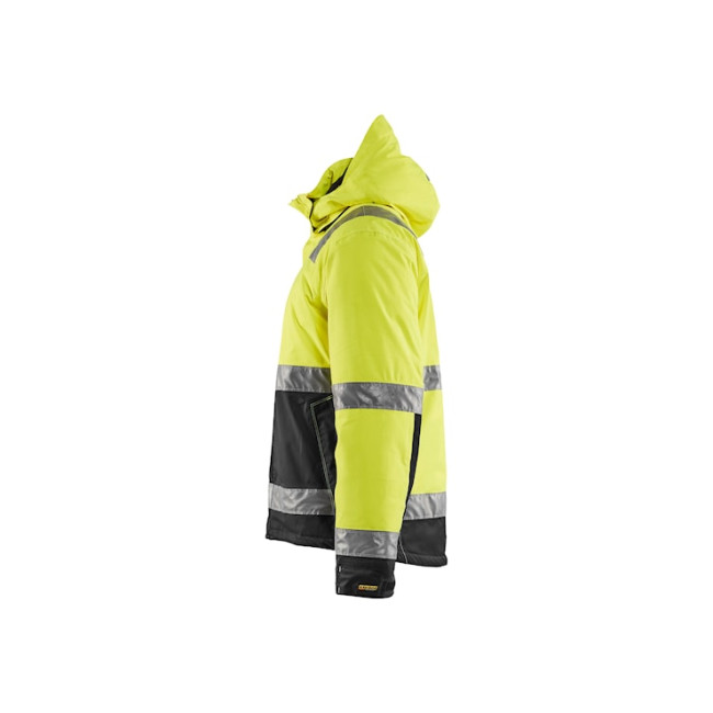 Winterjas hoge zichtbaarheid stretch 2D Fluor geel/Zwart - Blaklader