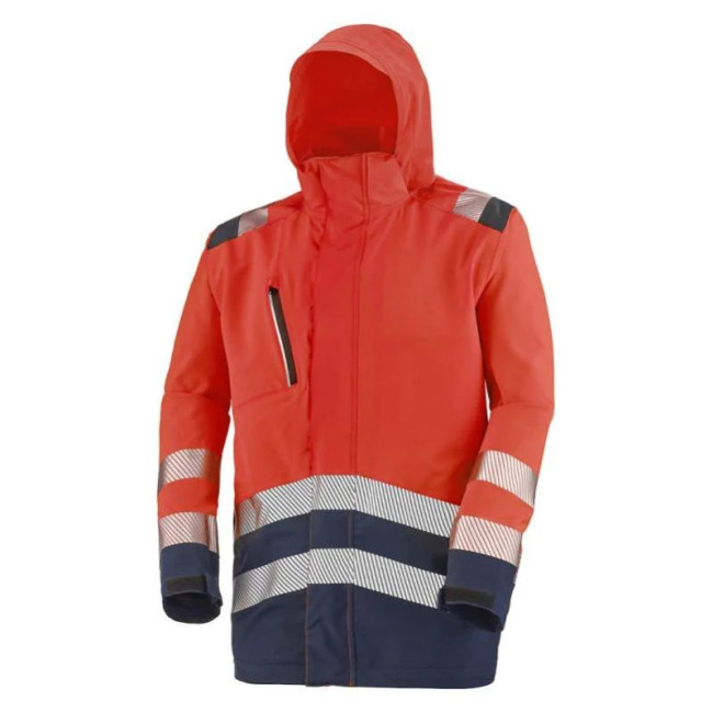 Verstärkte Parka Erwin neonrot und marineblau - Lafont