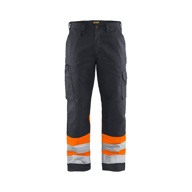 Ambachtsman broek hoge zichtbaarheid Middengrijs/Fluor oranje - Blaklader