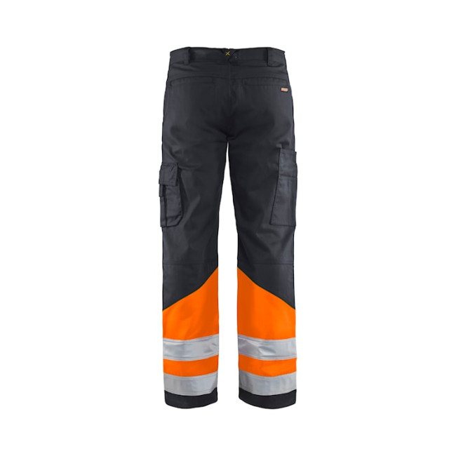 Handwerker-Warnschutzhose Mittelgrau/Neonorange - Blaklader