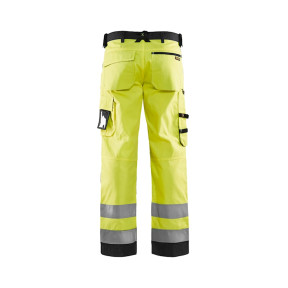 Pantalon artisan haute visibilité Jaune fluo/Noir - Blaklader