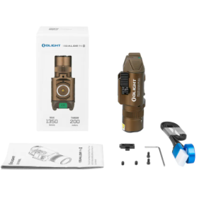 Lampe tactique Baldr Pro R avec laser vert 1350 lumens tan - Olight