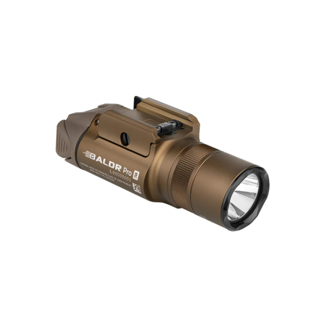 Tactische zaklamp Baldr Pro R met groene laser 1350 lumen tan - Olight
