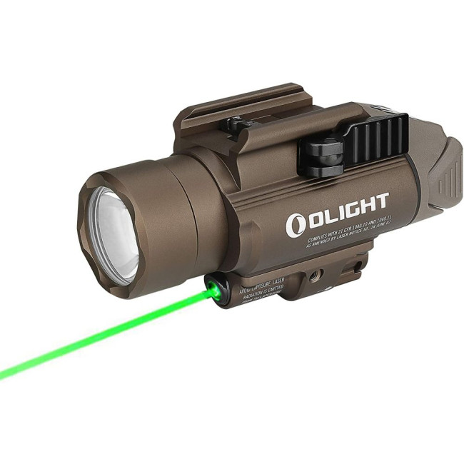 Latarka taktyczna Baldr Pro z zielonym laserem 1350 lumenów tan - Olight