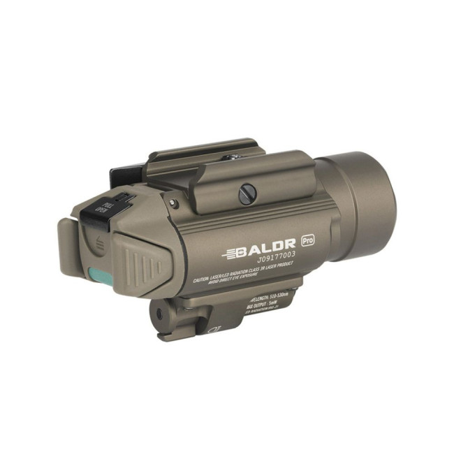 Taktische Lampe Baldr Pro mit grünem Laser 1350 Lumen tan - Olight