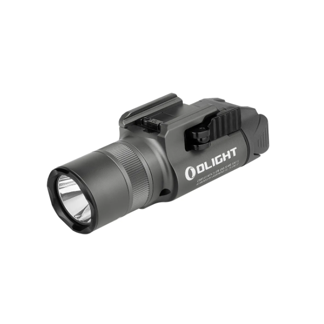 Taktische Lampe Baldr Pro R mit grünem Laser 1350 Lumen metallisches Grau - Olight