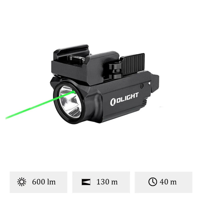 Zaklamp groene laser Baldr Mini zwart - Olight