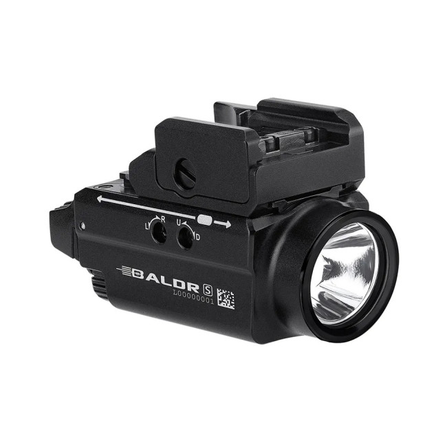 Schienenlampe 1913 mit grünem Laser Baldr S schwarz - Olight