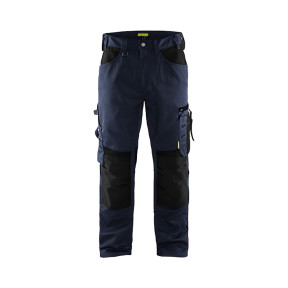 Pantalon artisan sans poches flottantes Marine foncé/Noir - Blaklader