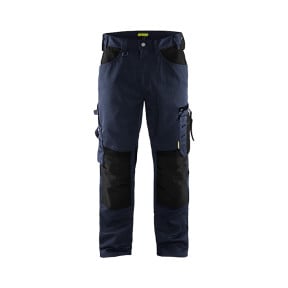 Pantalon artisan sans poches flottantes Marine foncé/Noir - Blaklader