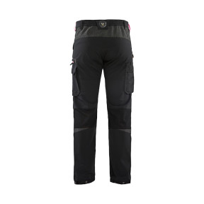 Pantalon maintenance stretch 4D Noir/Rouge - Blaklader