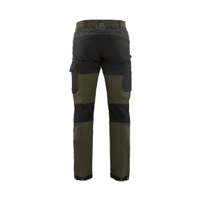 Onderhoudsbroek stretch 4D Kaki groen/Zwart - Blaklader