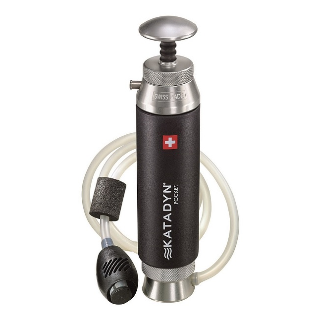 Wasserfilter Pocket aus Aluminium und Edelstahl mit Keramikfilter - Katadyn