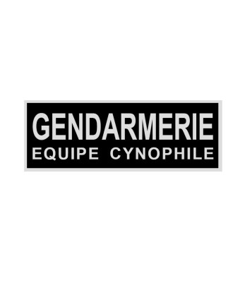 Bandeau Gendarmerie Equipe Cynophile inversé 10 x 30 cm - Patrol Equipements