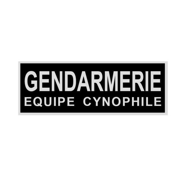 Bandeau Gendarmerie Equipe Cynophile inversé 3 x 10 cm - Patrol Equipements