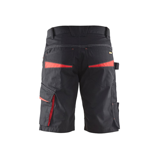Kurze Wartungshose Schwarz/Rot - Blaklader