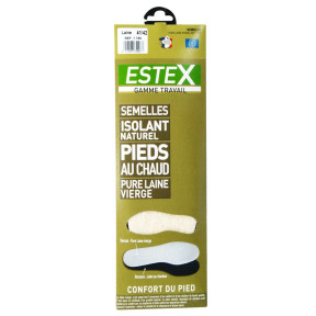 Semelles pure laine vierge Blanc - Estex