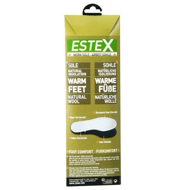 Semelles pure laine vierge Blanc - Estex