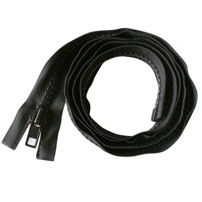 Fermeture zip 135 cm en maille injectées Noir - LMA