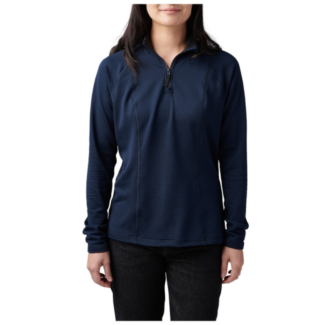 T-Shirt Manches Longues Asics Match LS Zip Bleu marine - Extreme Tennis