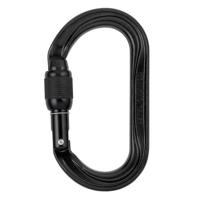 OXAN SCREW-LOCK KARABIJNHAAK ZWART - PETZL