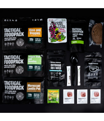 Pack Vegan - 3 repas complets pour une journée - Tactical Foodpack