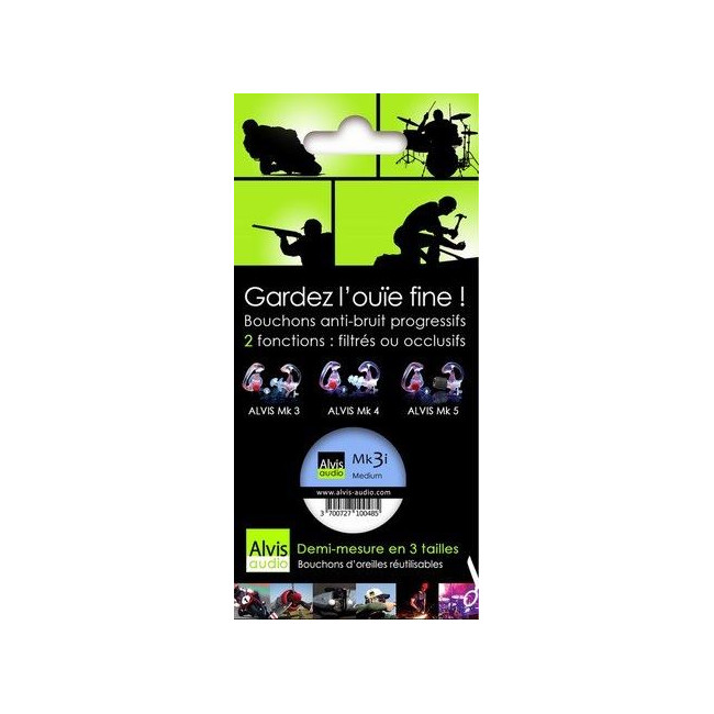 Bouchons anti-bruit progressifs Alvis Mk3i agro-alimentaires - Alvis Audio