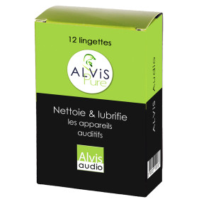 Lot de 12 lingettes Alvis Pure pour appareils auditifs - Alvis Audio