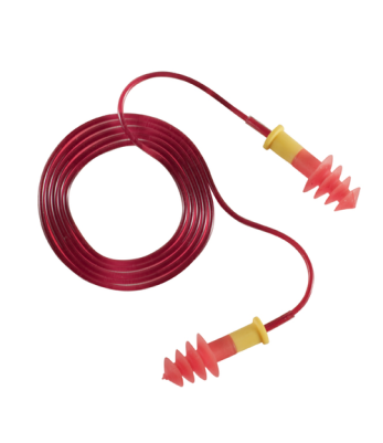 Bouchons anti-bruit rouges TPR cordés SNR29dB (X150) - COVERGUARD