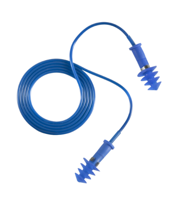 Bouchons anti-bruit bleus TPR cordés SNR30dB (X150) - COVERGUARD