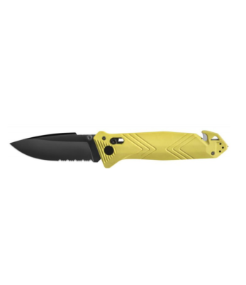 Couteau de poche Cac® serration PA6 jaune - TB Outdoor