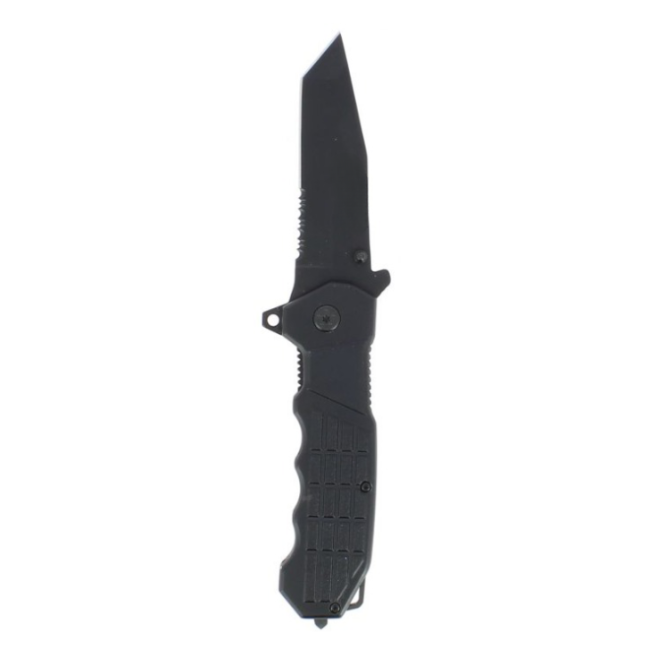 Couteau pliant Tanto Tactical Noir - Kombat Tactical