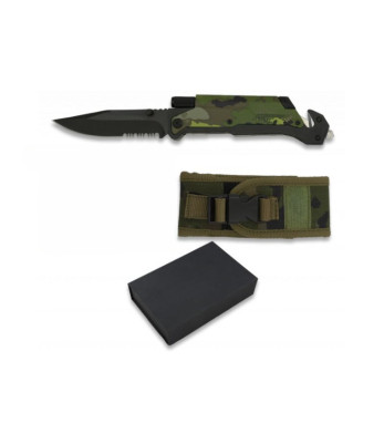 Couteau de poche silex et torche Camo CE - K25