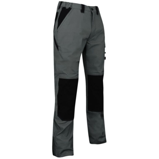 Zweifarbige Sommerhose mit Knietaschen Pluton Dunkelgrau/Schwarz - LMA