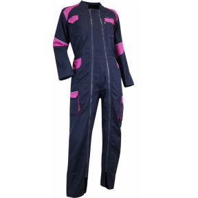 Combinaison 2 zips bicolore femme Orge Bleu foncé/Rose - LMA