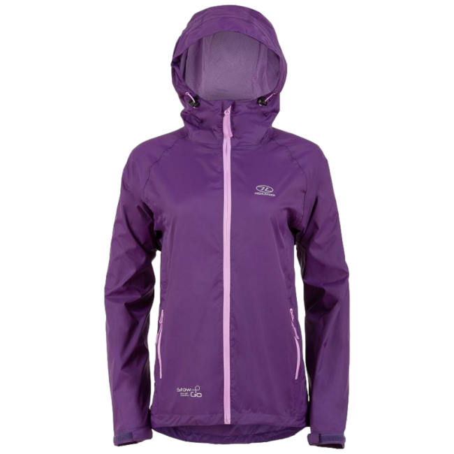 Damen Stow & Go Wasserdichte Jacke Lila - Highlander